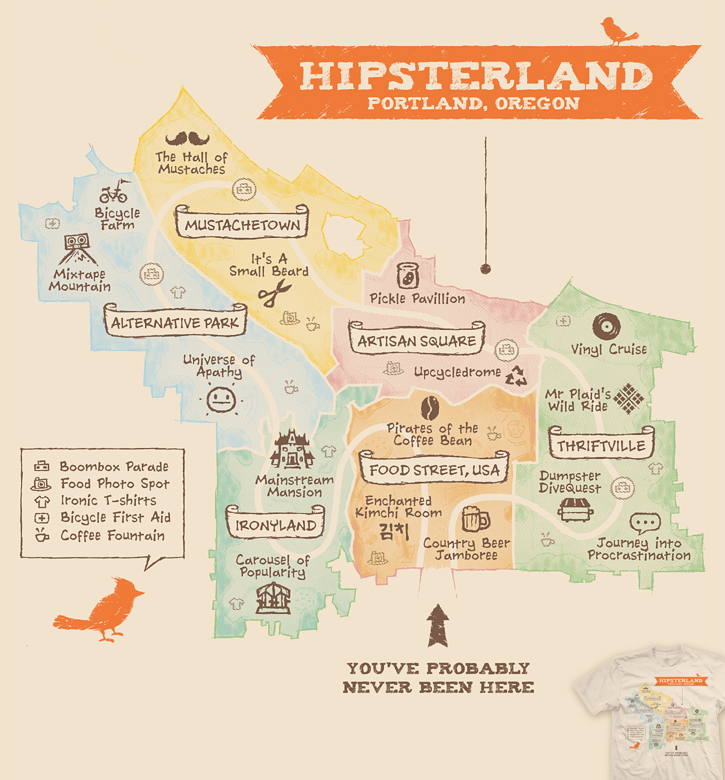 Hipsterland - tee