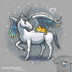 Snowy Day Love - tee by SpiritgreenArt