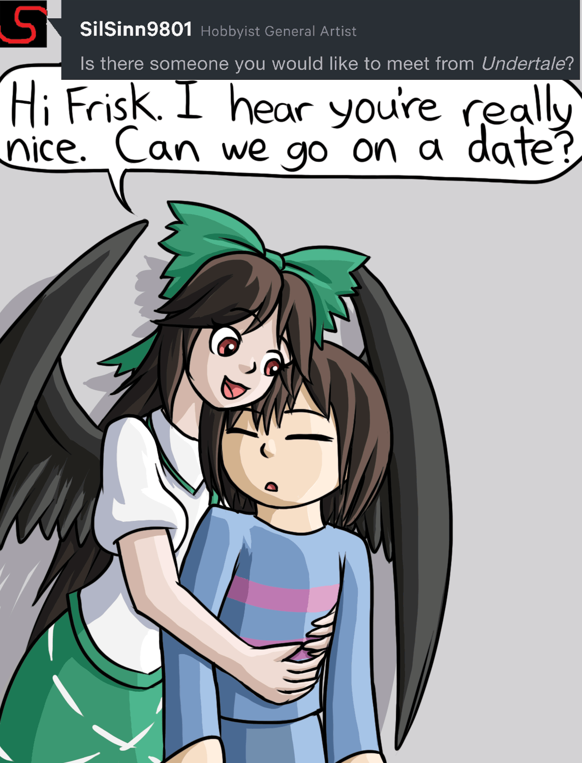 I wanna meet Frisk by AskUtsuhoReiuji on DeviantArt