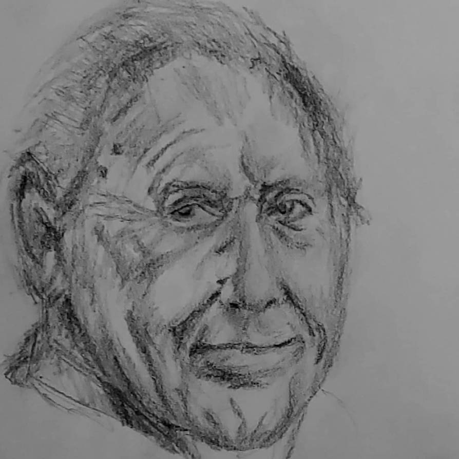 Attempted drawing portrait of a legend, by phlogiston2312 on DeviantArt