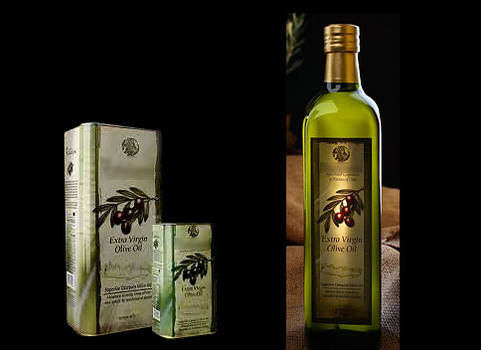 Olive oil tin and bottle packaging - 2007