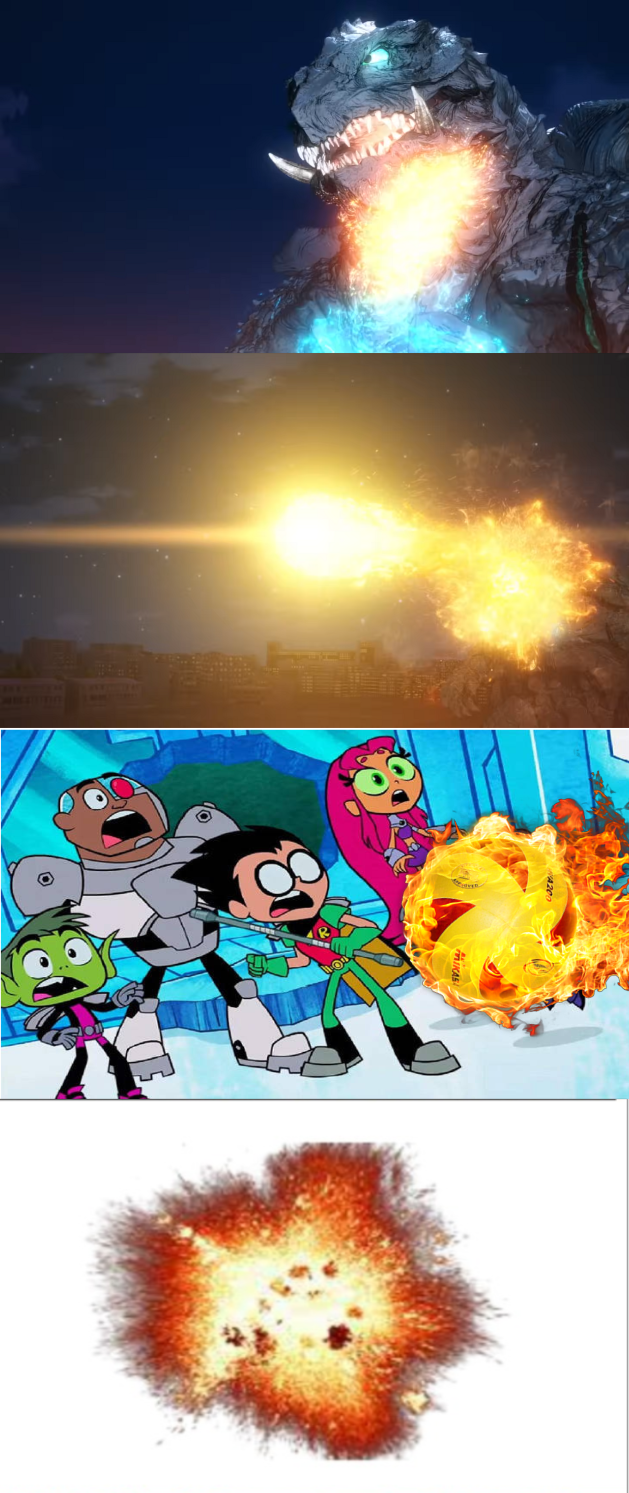 Gamera destroy teen titans go