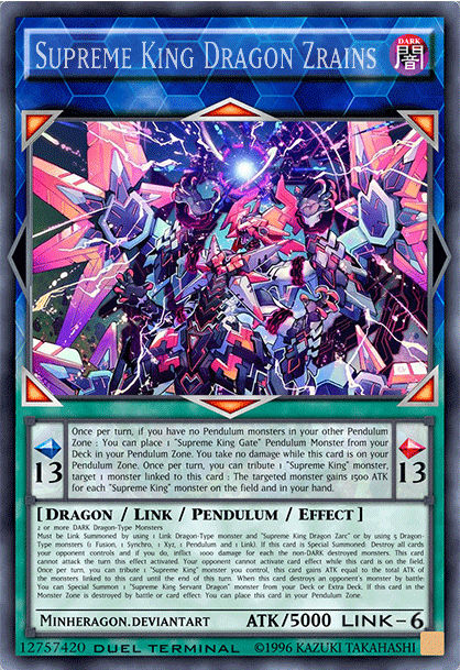 yugioh supreme king dragon zarc deck cardcluster
