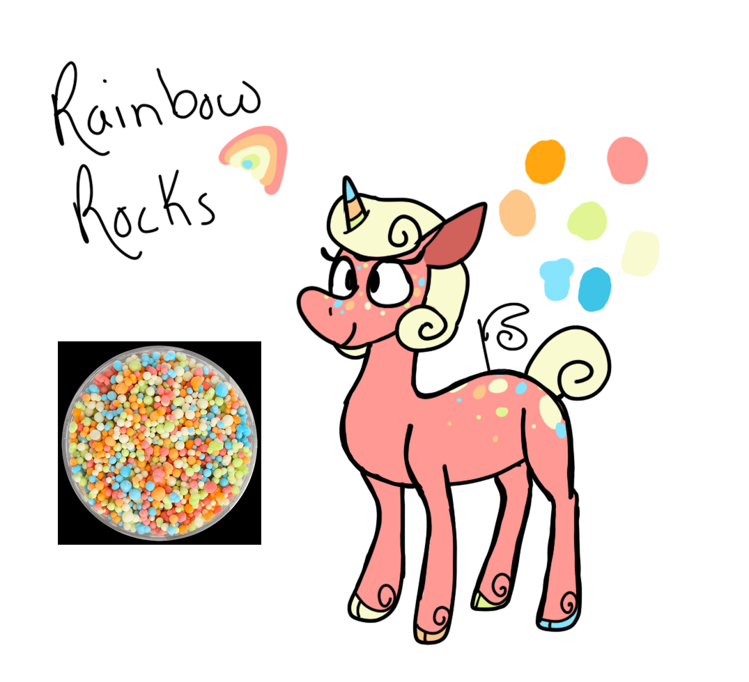 Dippin Dots Rainbow Ice Pony by pinleaf on DeviantArt
