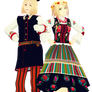 | Feliks and Felicja in Lowicz folk costume |