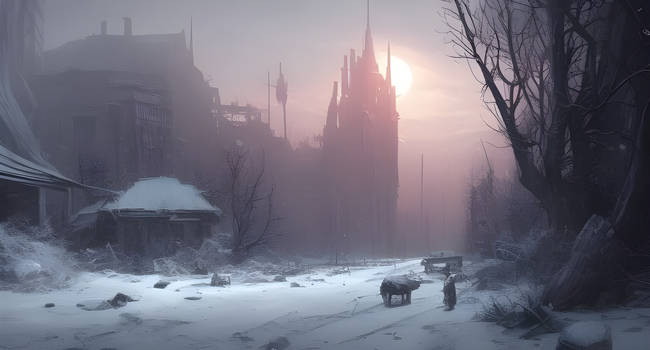 Post Apocalyptic Winter Scenery  #2 [Ai-generated]
