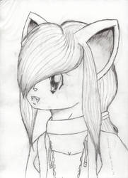 black and white fox girl