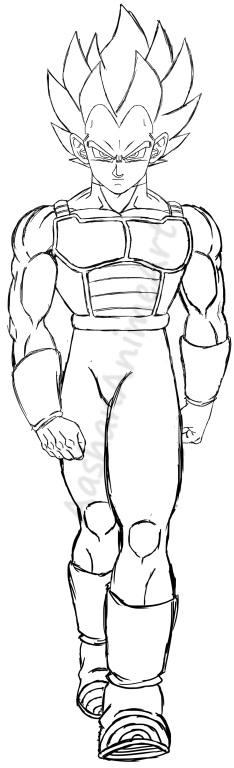 Vegeta Super Saiyan Blue Evolution Sketch by AashanAnimeArt on