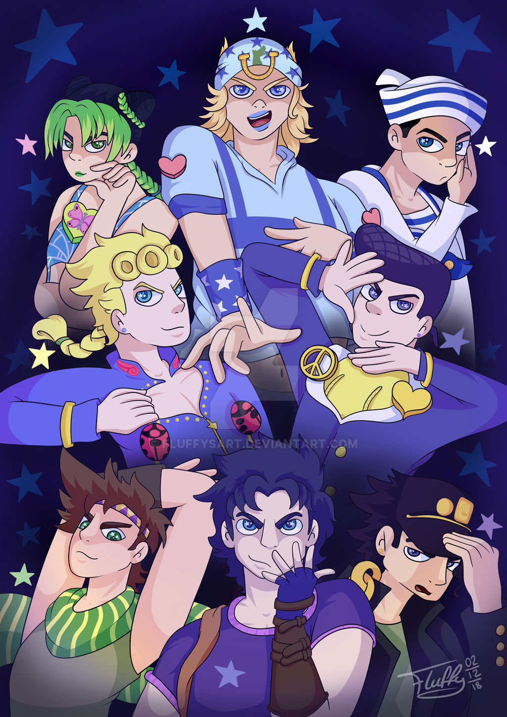 All Joestars By Fluffysart On Deviantart All Joestars By Fluffysart On Deviantart