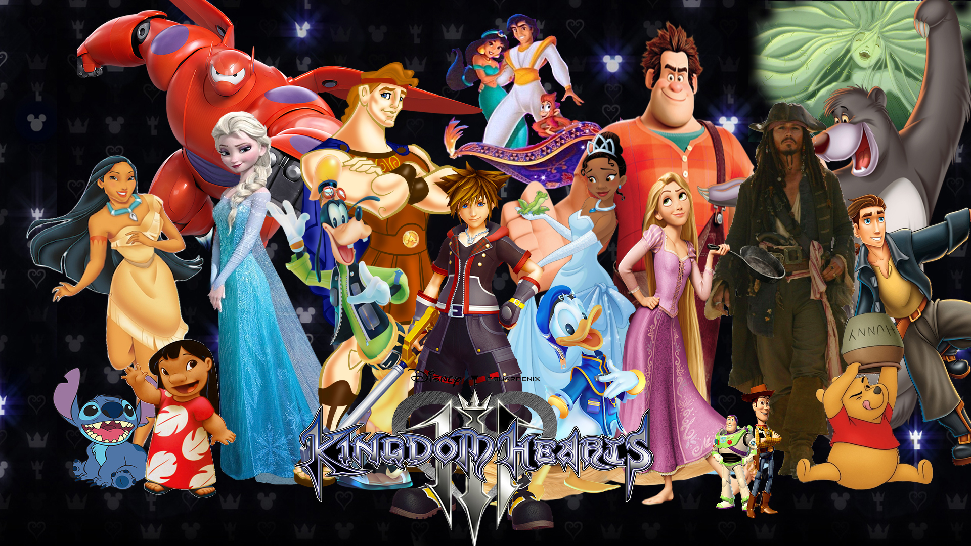 Kingdom Hearts III Disney Worlds lineup by Thekingblader995 on