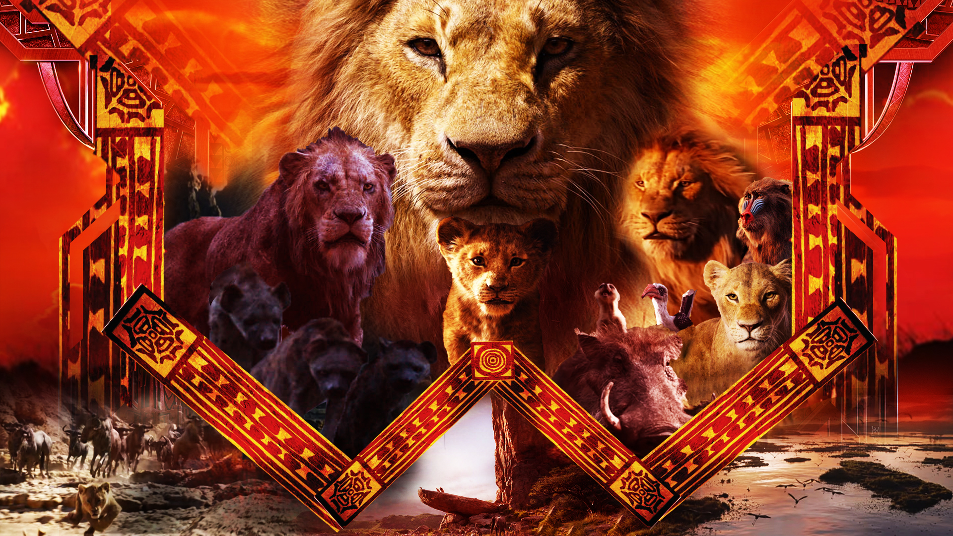 Premium AI Image  The lion king wallpapers hd wallpapers