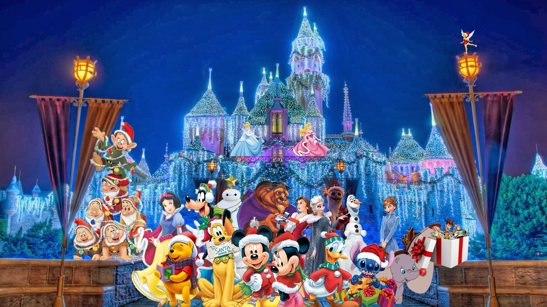 Disneyland Christmas Wallpaper by