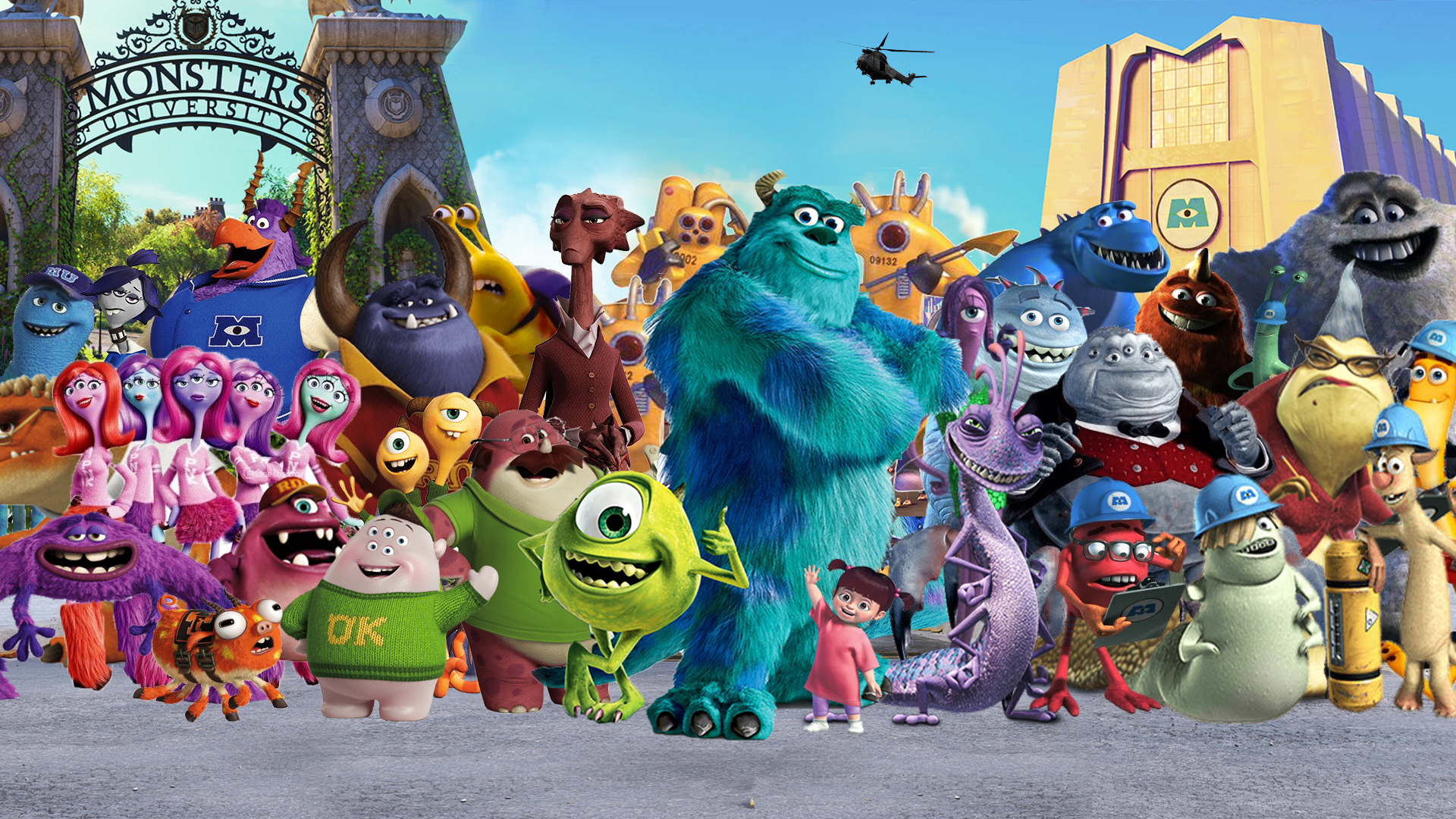 Monsters Inc. Wallpaper| 20th Anniversary by Thekingblader995 on DeviantArt