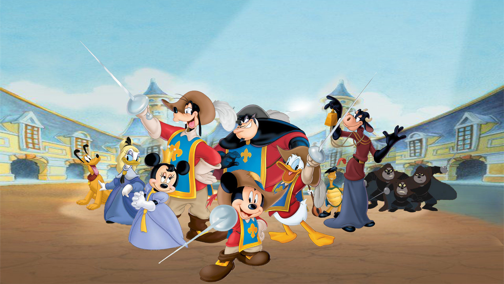 Mickey Donald Goofy The Three Musketeers Chains Of Love Mickey Donald Goofy The Three Musketeers