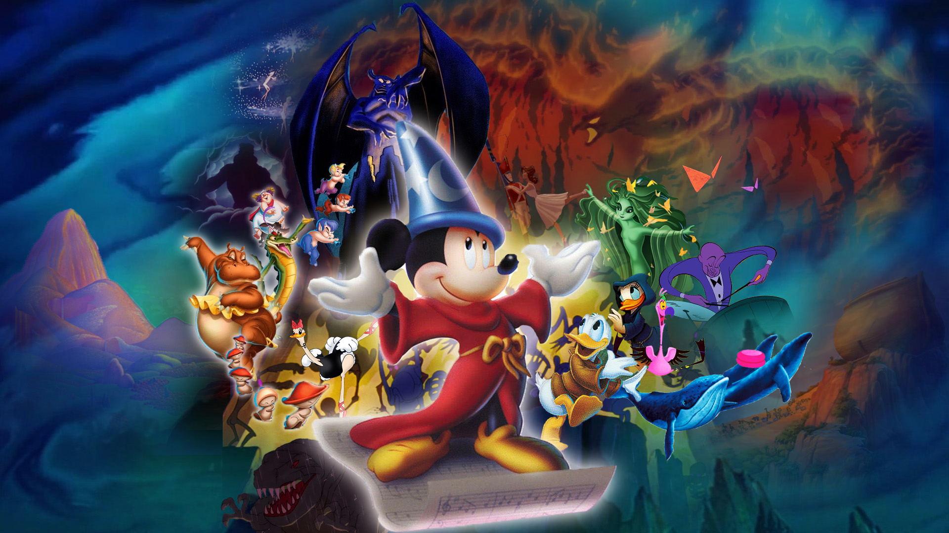 Fantasia and Fantasia 2000 Wallpaper Disney 100 by Thekingblader995 Fantasia and Fantasia 2000 Wallpaper Disney 100 by Thekingblader995