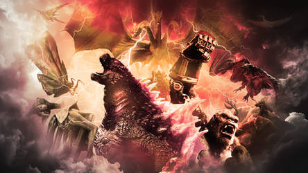 Godzilla Kong Monsterverse 10 Year Wallpaper