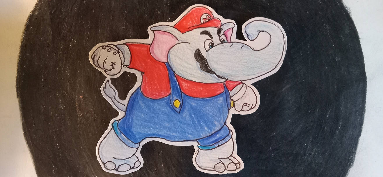 Elephant Mario Drawing By Tedboidoart On Deviantart Elephant Mario Drawing By Tedboidoart On Deviantart