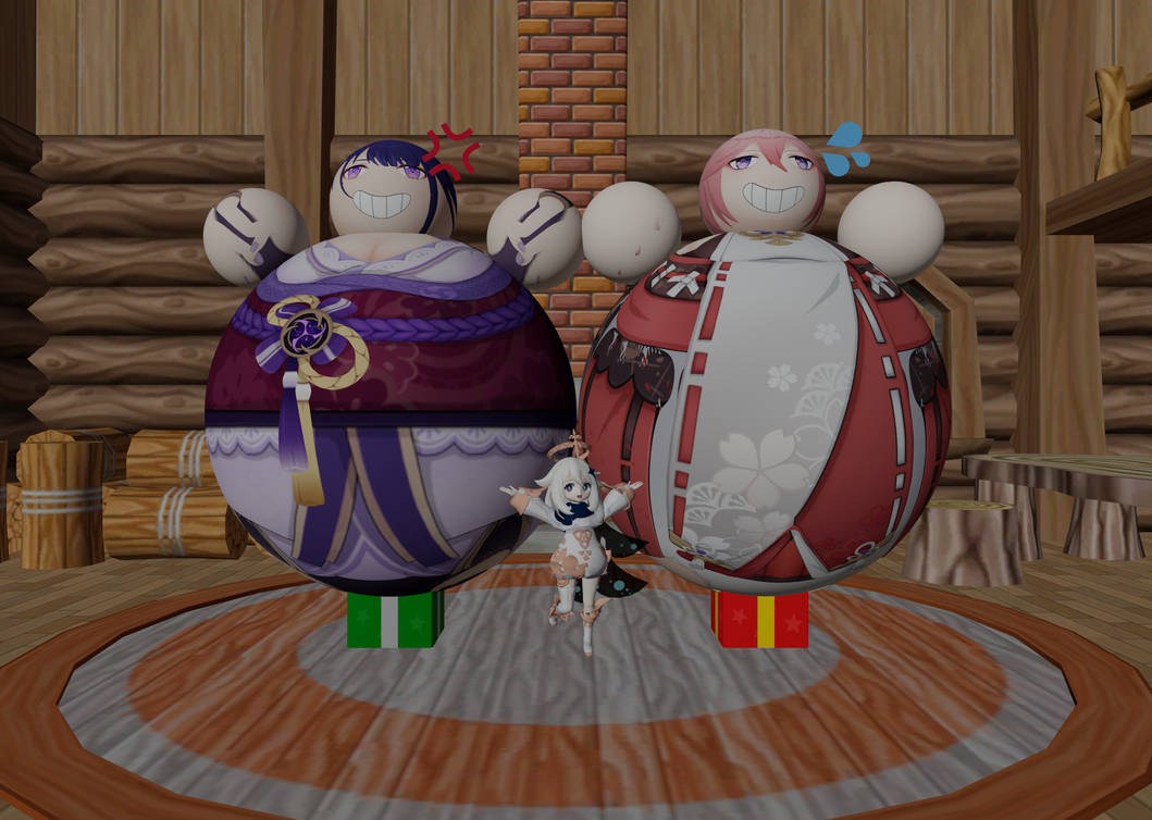 Paimon's Inflatable Present Boppers by SlapstickTFs on DeviantArt