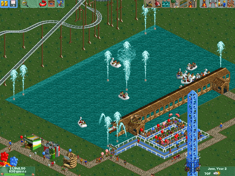 Rollercoaster Tycoon 2 - SWAN WARS.