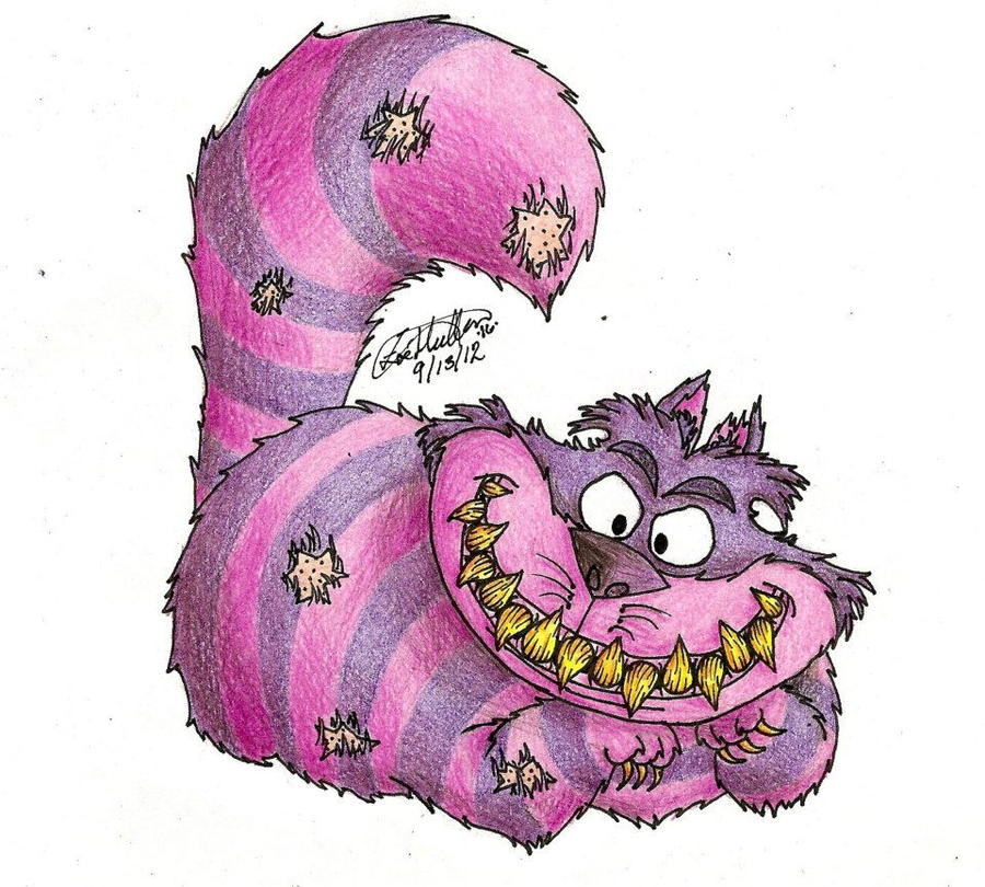 Creepy-ish Cheshire Cat by iiRawrDinosaurii on DeviantArt