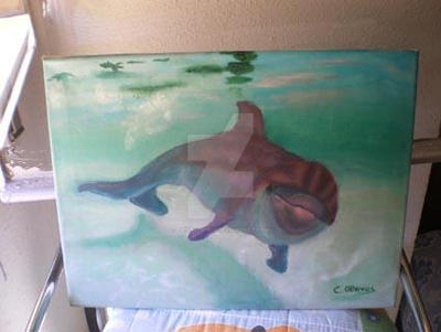 Bottle Nose Dolphin oil painting