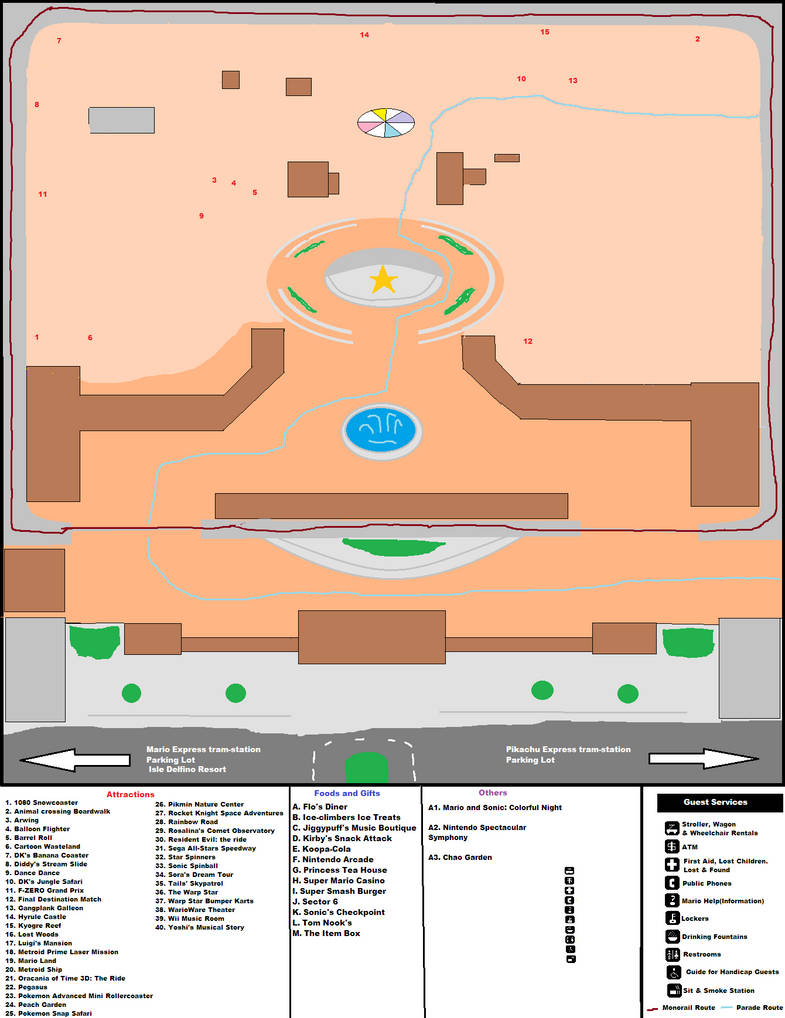 Nintendo Postitioning Map Nintendoland map INCOMPLETED by TeamChelsea on DeviantArt