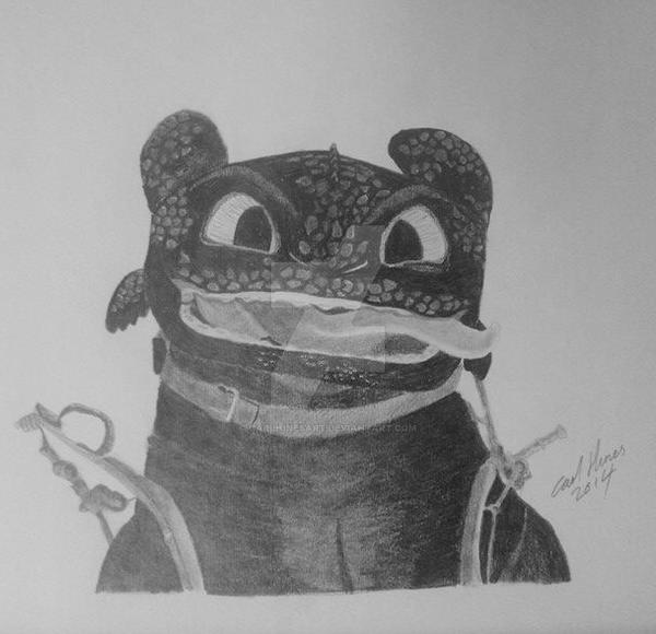 Toothless Large Drawing Toothless by CarlHinesArt on DeviantArt