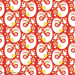 Bird Pattern Red