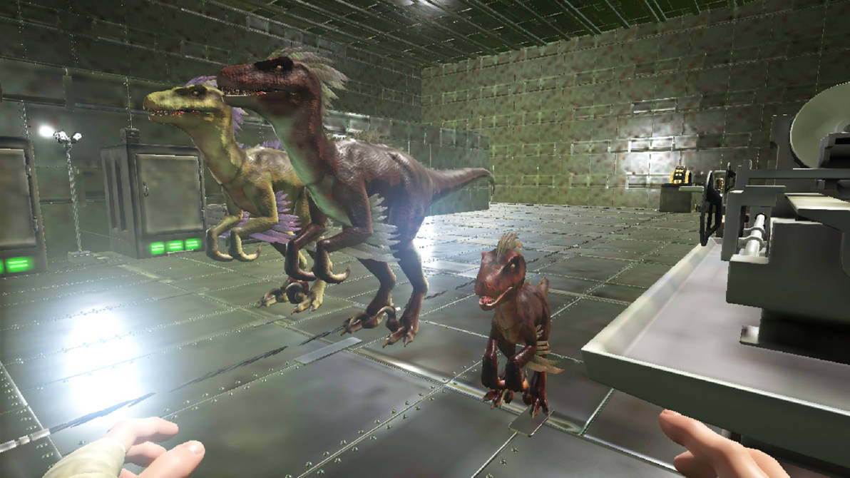 Ark Character Riding Raptor ARK - Raptor Family 2 by TheETARIS on DeviantArt
