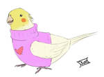 Bird in a sweater sketch by AngryLittleBurd