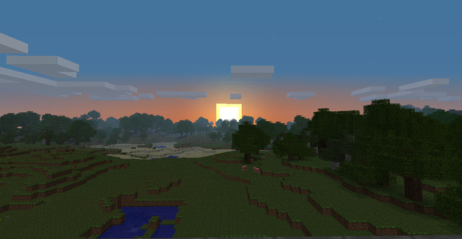 Minecraft Sun Rise Minecraft Sunrise by Zman1995 on DeviantArt