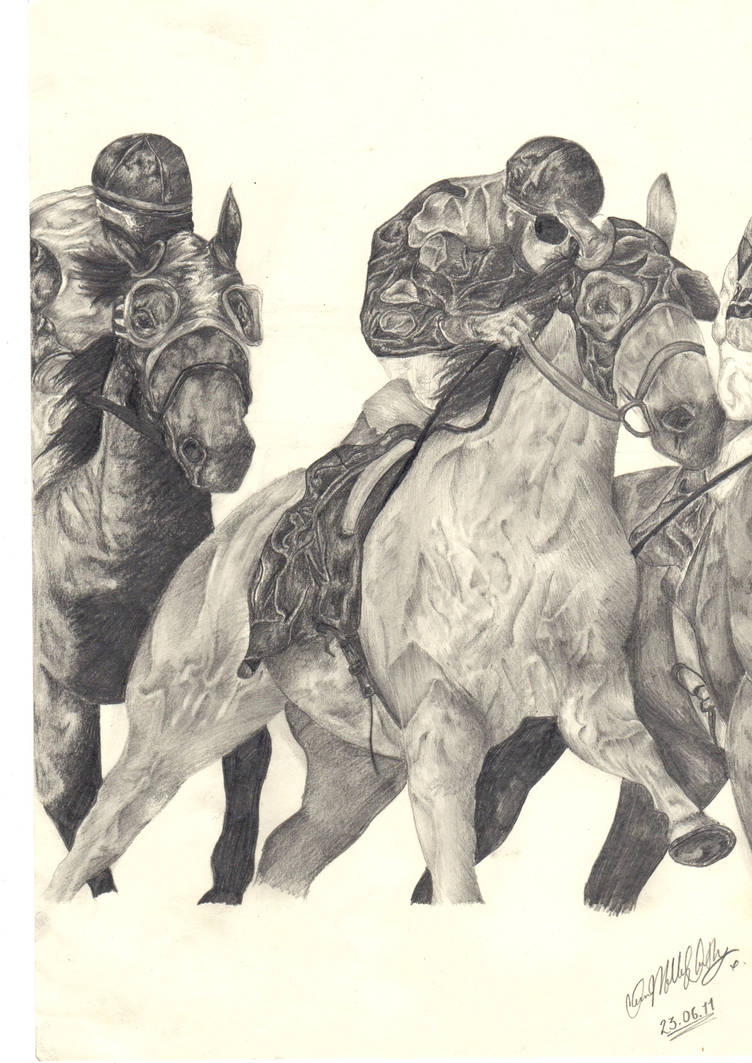 Canadian Races Drawings Pencil Drawing ~ At the Races by CassieCarthy on DeviantArt