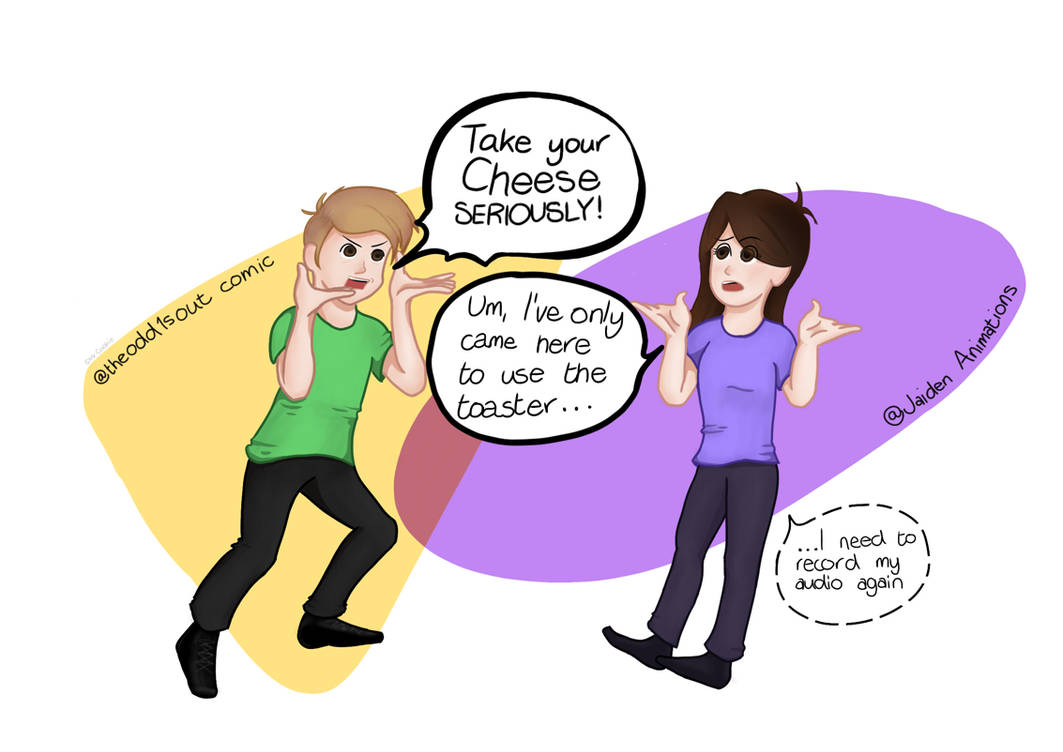 Fan art of theodd1sout and Jaiden animations by MrChoChipCookie on
