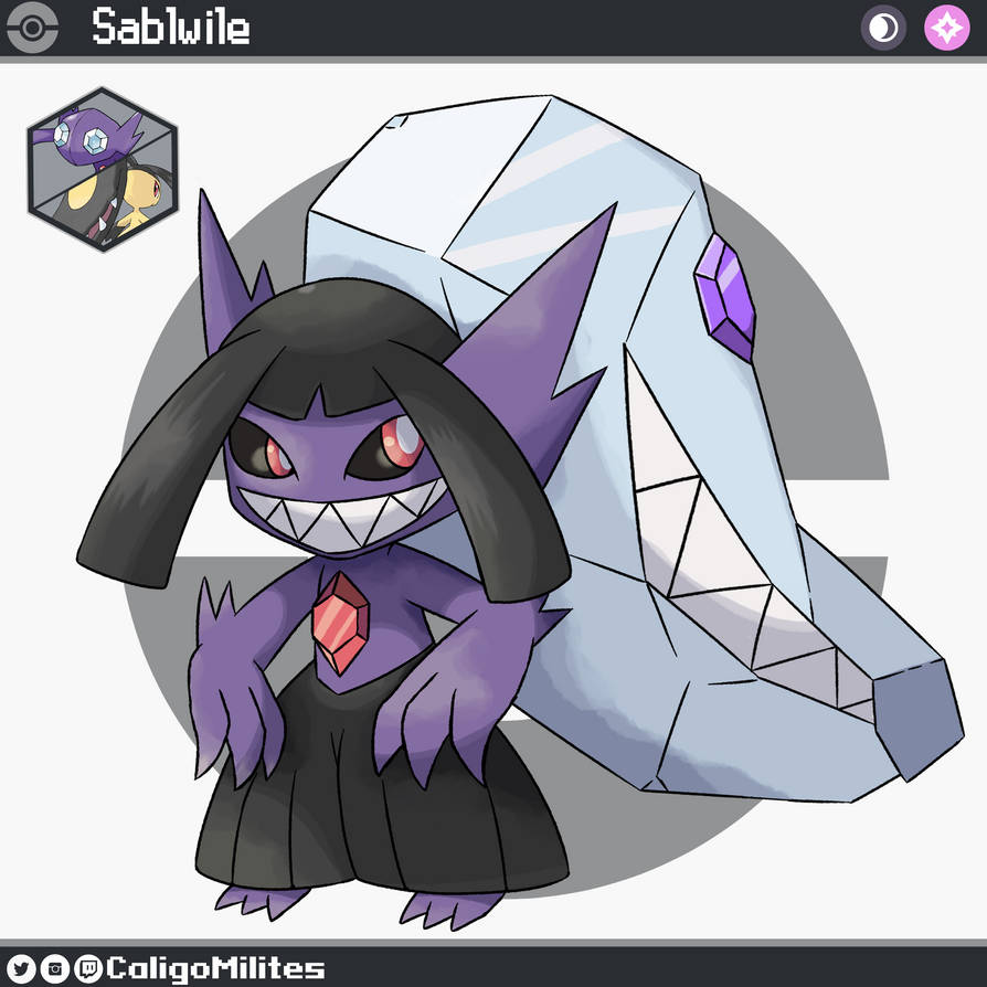 Fusion: Mawile and Sableye Pokemon Fakemon by CaligoMilites on DeviantArt