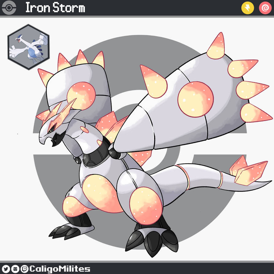 Paradox Lugia Iron Storm Pokemon Fakemon by CaligoMilites on DeviantArt