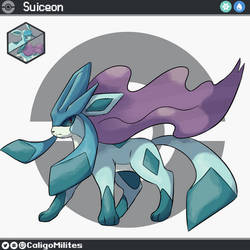 Fusion: Suicune and Glaceon Pokemon Fakemon