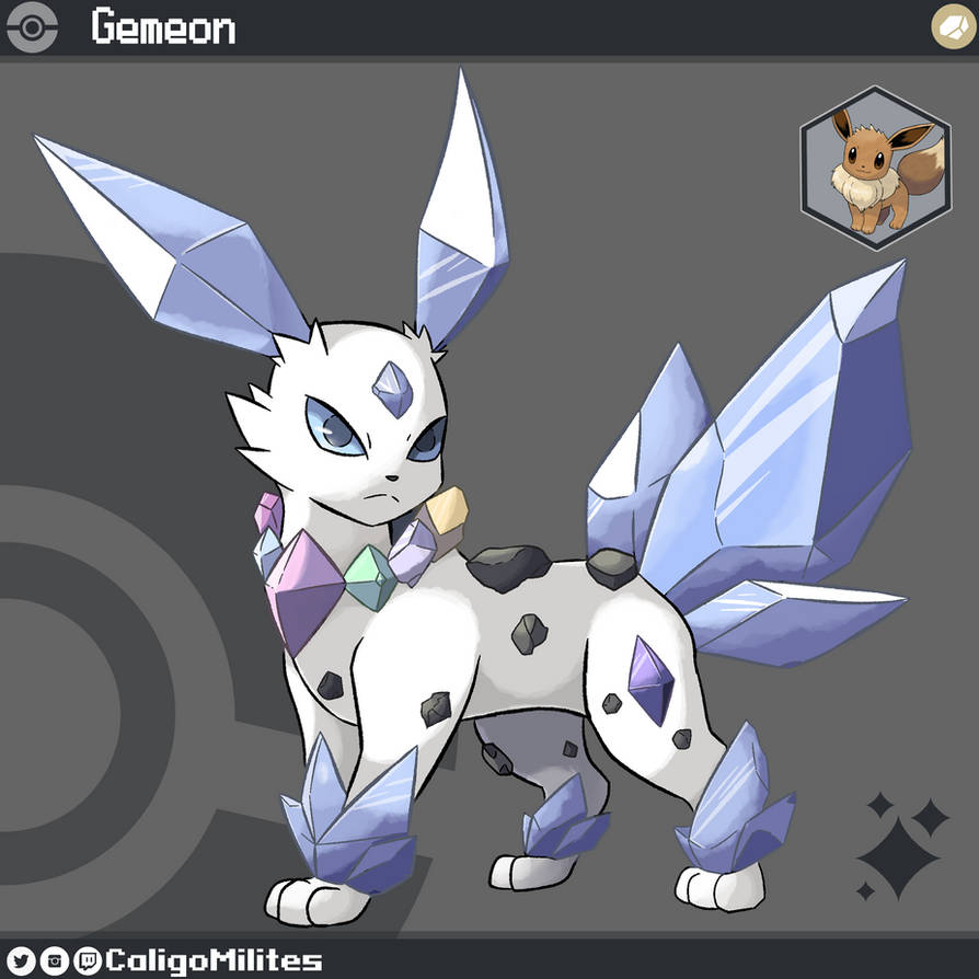 Geomcha Rok Rock Type Evolution of Eevee : Gemeon Pokemon by CaligoMilites on ...