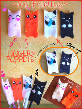 Finger puppets .CATS.