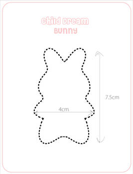 Child dream bunny template