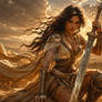 Golden Warrior at Sunset