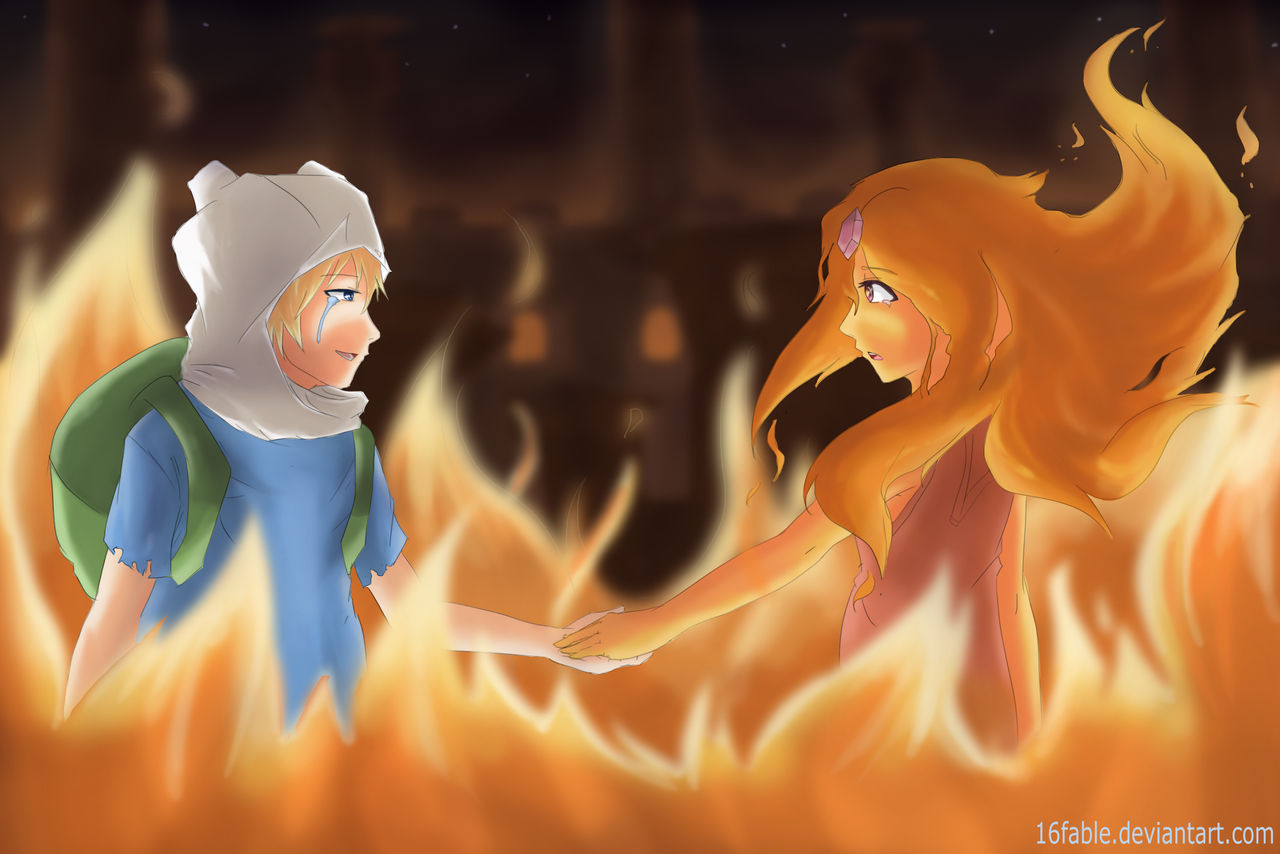 Finn And Flame Princess Fanart By 16fable On Deviantart