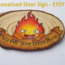 Small Wooden Door Sign