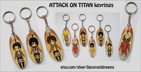 Attack on Titan Key-chains by DecorumDreams