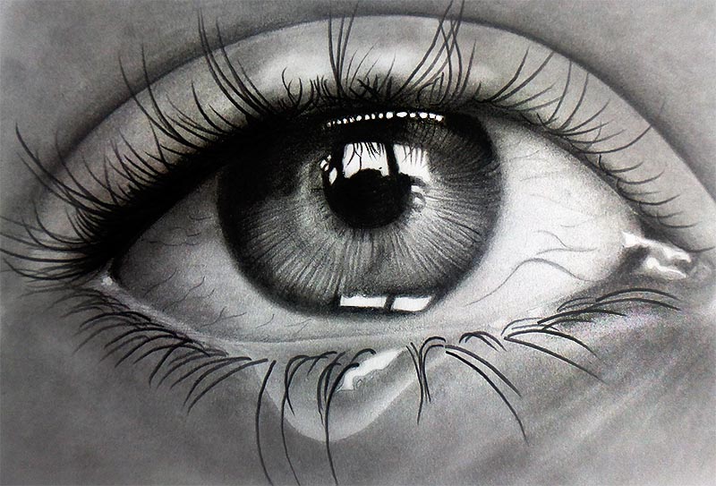 Crying eye! Pencils on paper