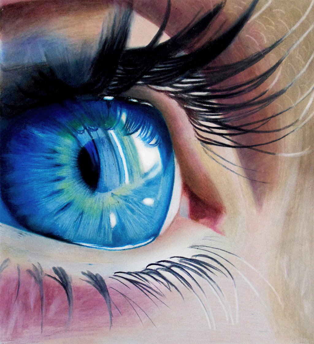 Blue Eye - Colored Pencils by f-a-d-i-l on DeviantArt
