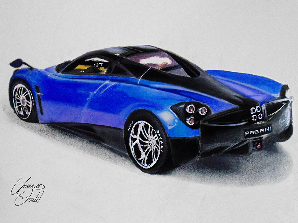 Drawing Cars 3 - Pagani Huayra