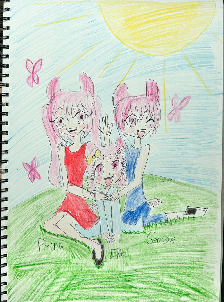 Peppa, George and Evie Pig by NEONStudios2024 on DeviantArt