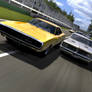 Vintage muscle car racing 1