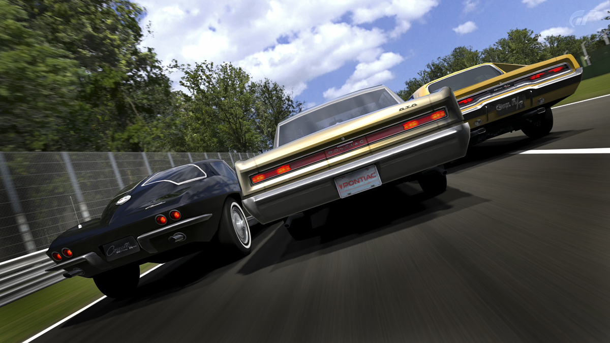 Vintage muscle car racing 3