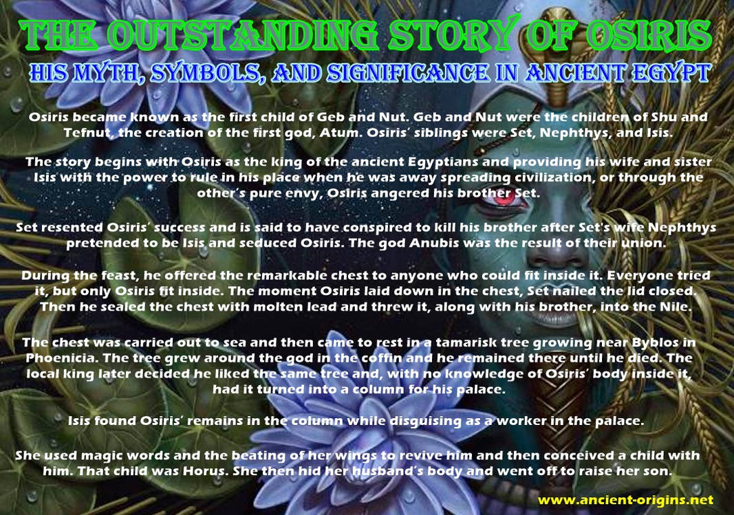 Osiris Risen Ritual Sign The Outstanding Story of Osiris His Myth, Symbols, by grannosiris on ...